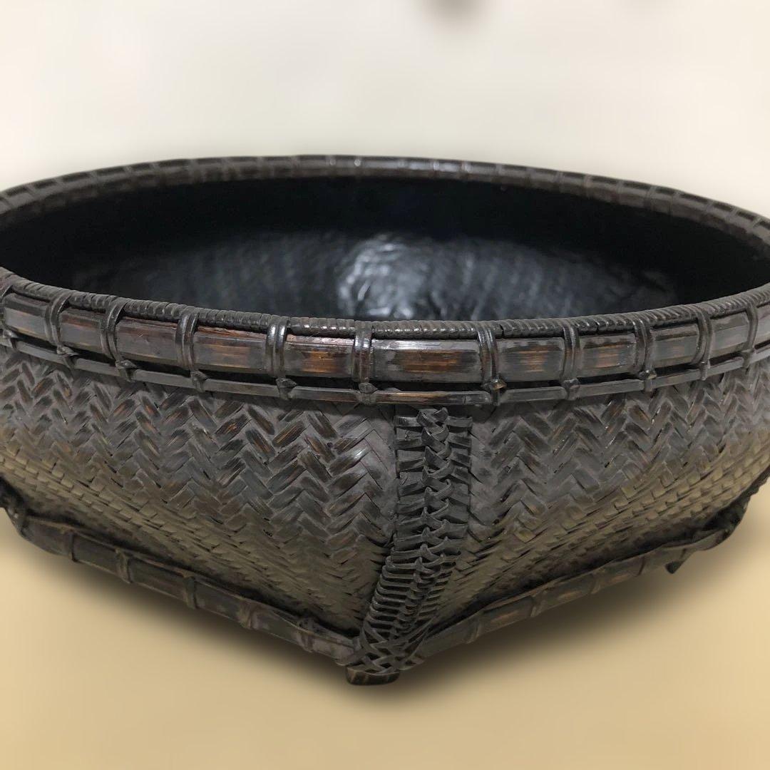 茶道具 炭斗 唐物六角 竹網 籠 炉風炉兼用 炭取 炭道具 炭籠 - メルカリ
