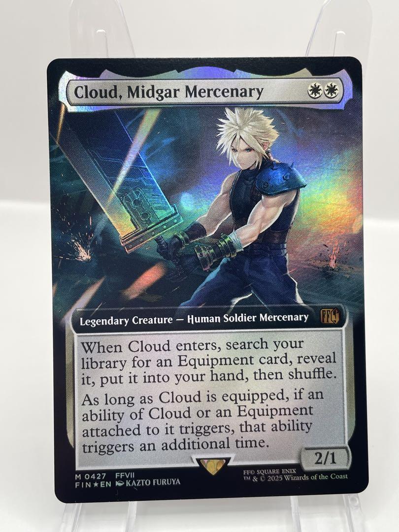 希少 mtg ミッドガルの傭兵、クラウド 英語 拡張FOIL FF