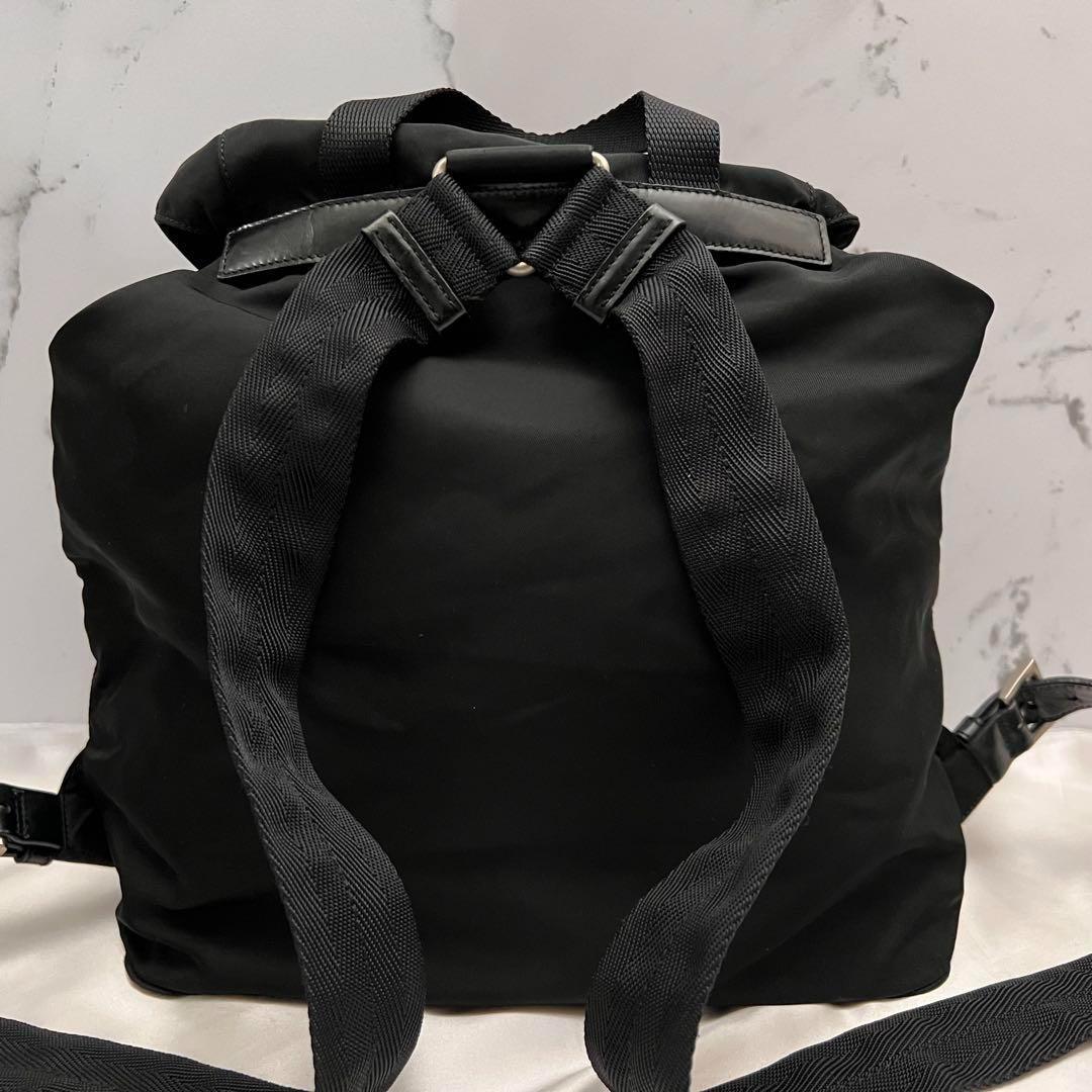 PRADA 極 美品 希少品 プラダ 三角ロゴ 金具 ナイロン 巾着 ミニ