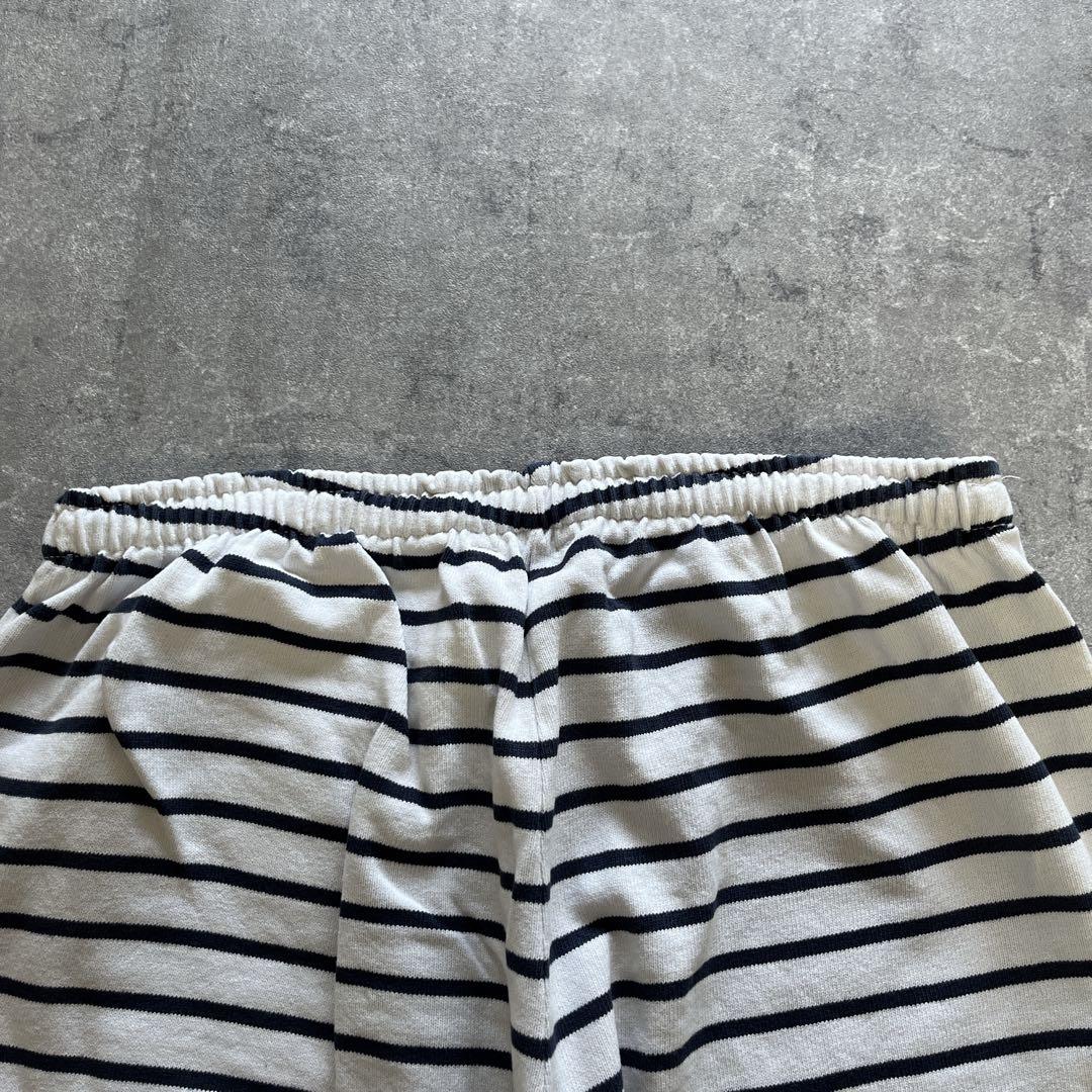 BARBARRIAN ボーダーハーフパンツ　スウェット　Mメンズ 白系 BARBARRIAN ボーダーハーフパンツ スウェット Mメンズ 白系