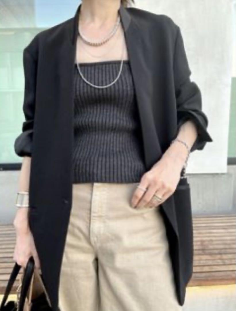 本日限りのお値下げ‼️No Collar Relax Jacket ジャケット 黒