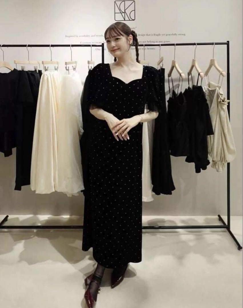 bijou dot velours dress – Acka online store