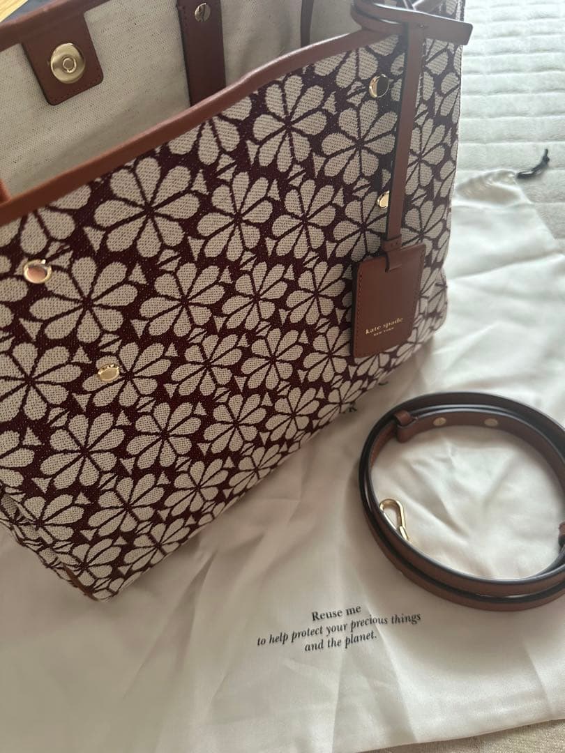 スペード フラワー ジャカード ミディアム エブリシング トート