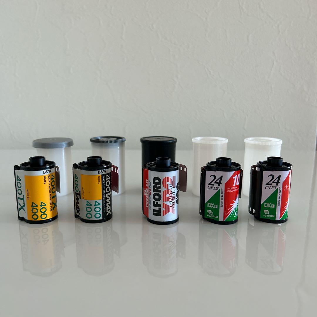 【ジャンク品】未使用ネガフィルム 35mm 5本セット モノクロ/カラー