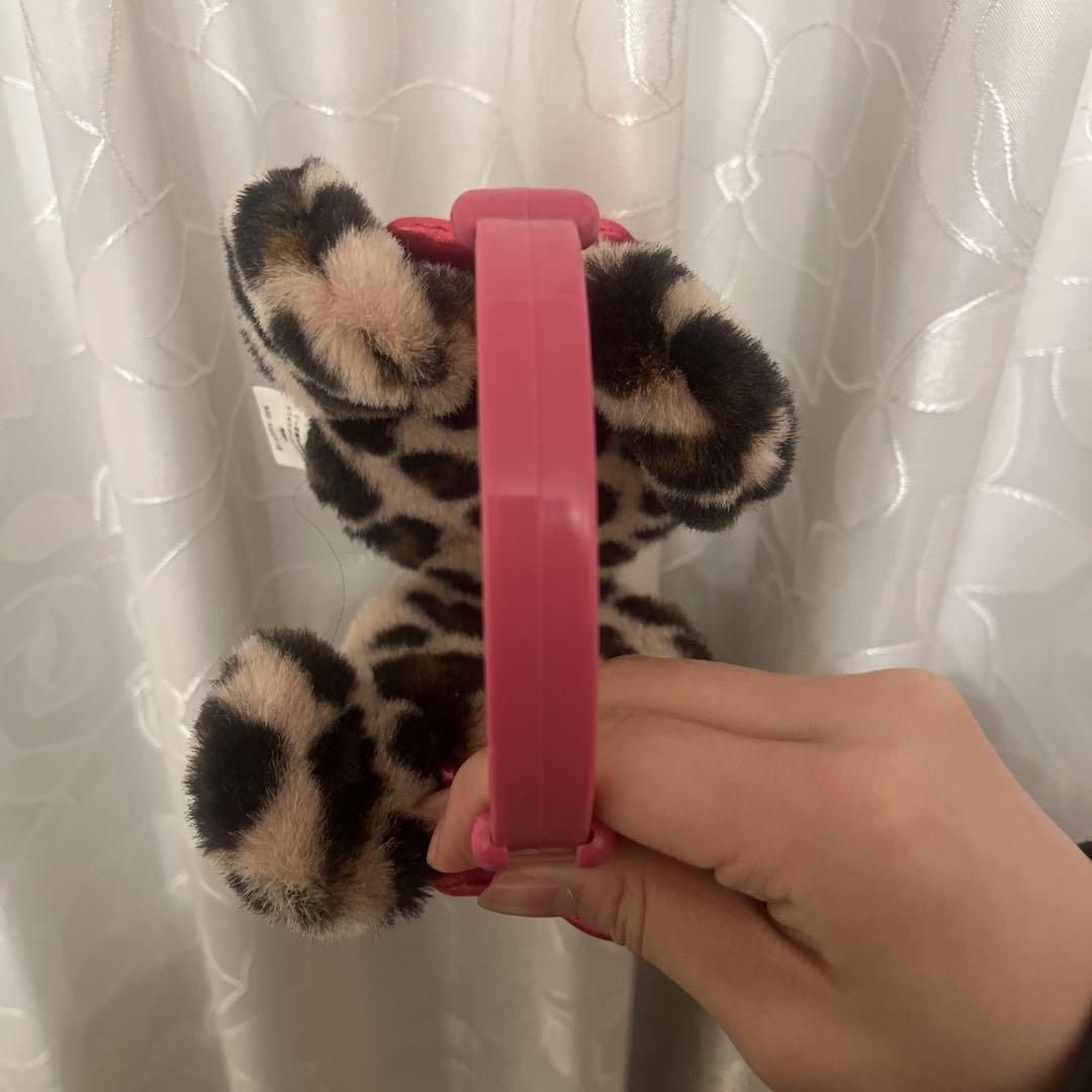 ヒョウ柄ミニーちゃん耳あて ディズニー