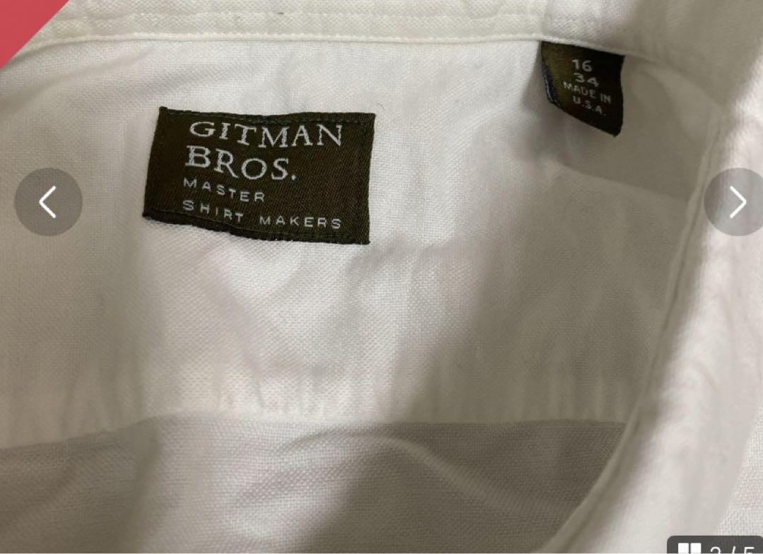 GITMAN 未使用オックスフォード ボタンダウン シャツサイズ16 画像2