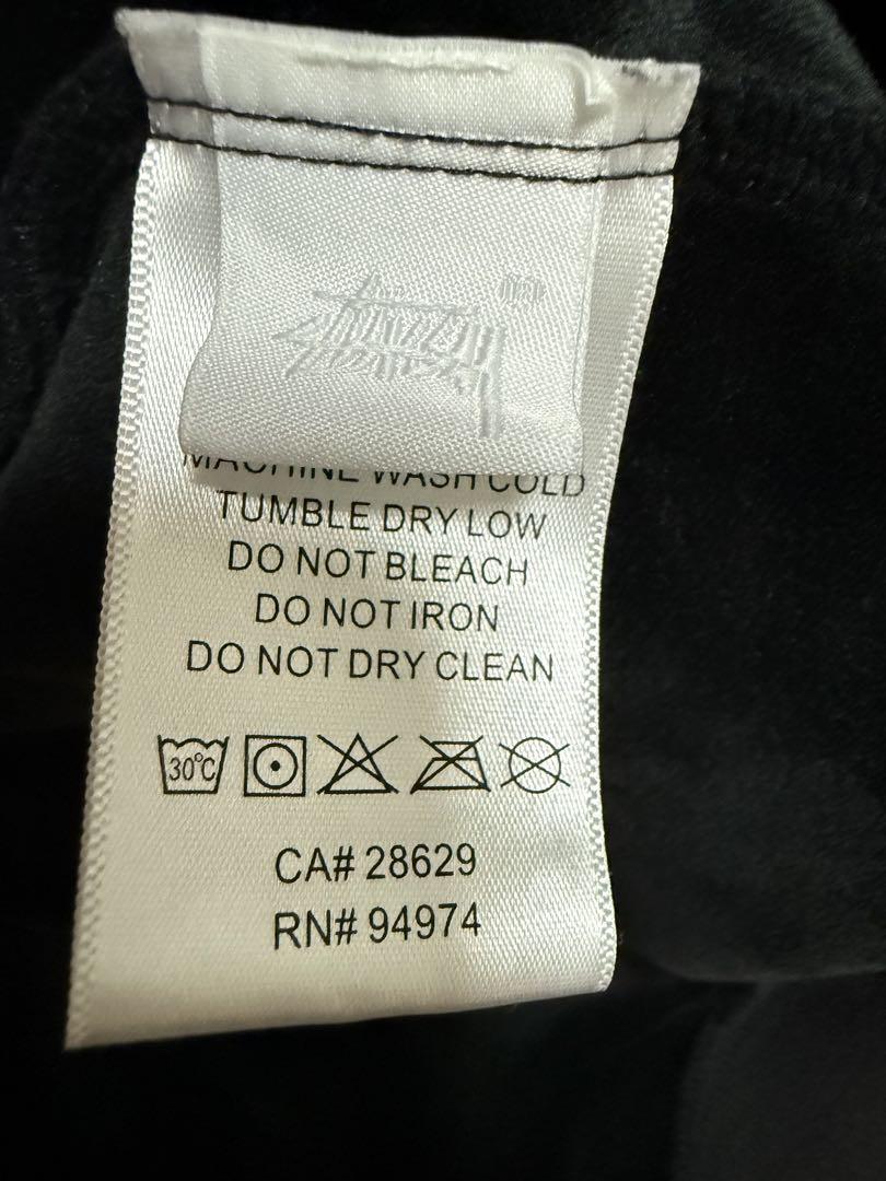 九州の救世主 Stussy フード付きジップアップパーカー Lサイズ 黒