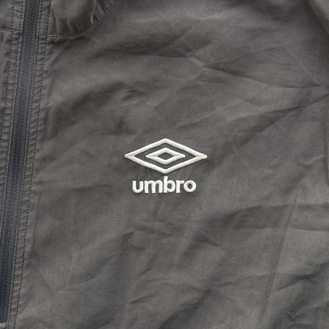 umbro アンブロ 半袖 ハーフジップ スウェード グレー XL