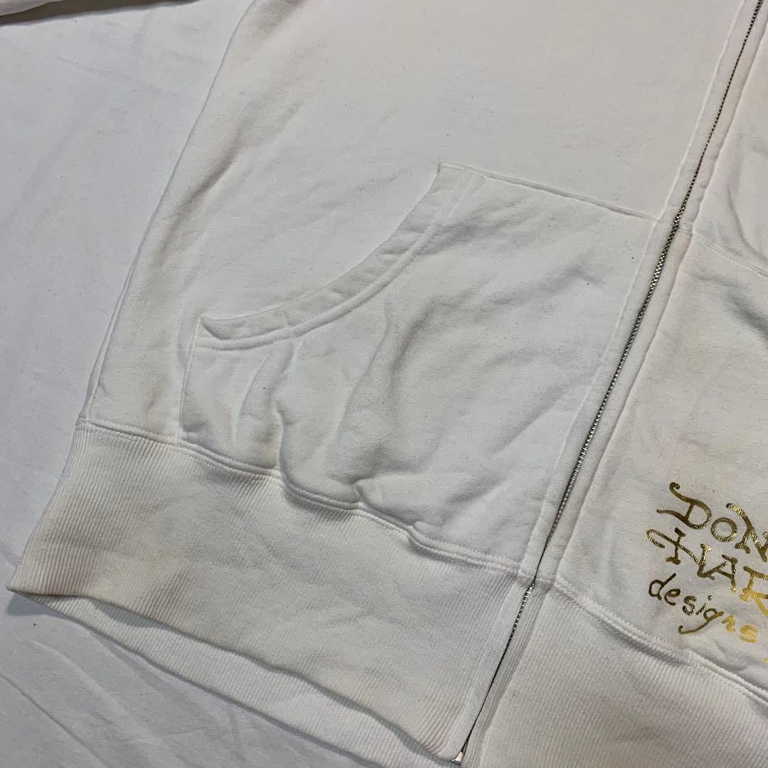 vintage ed hardy zip design hoodie skull