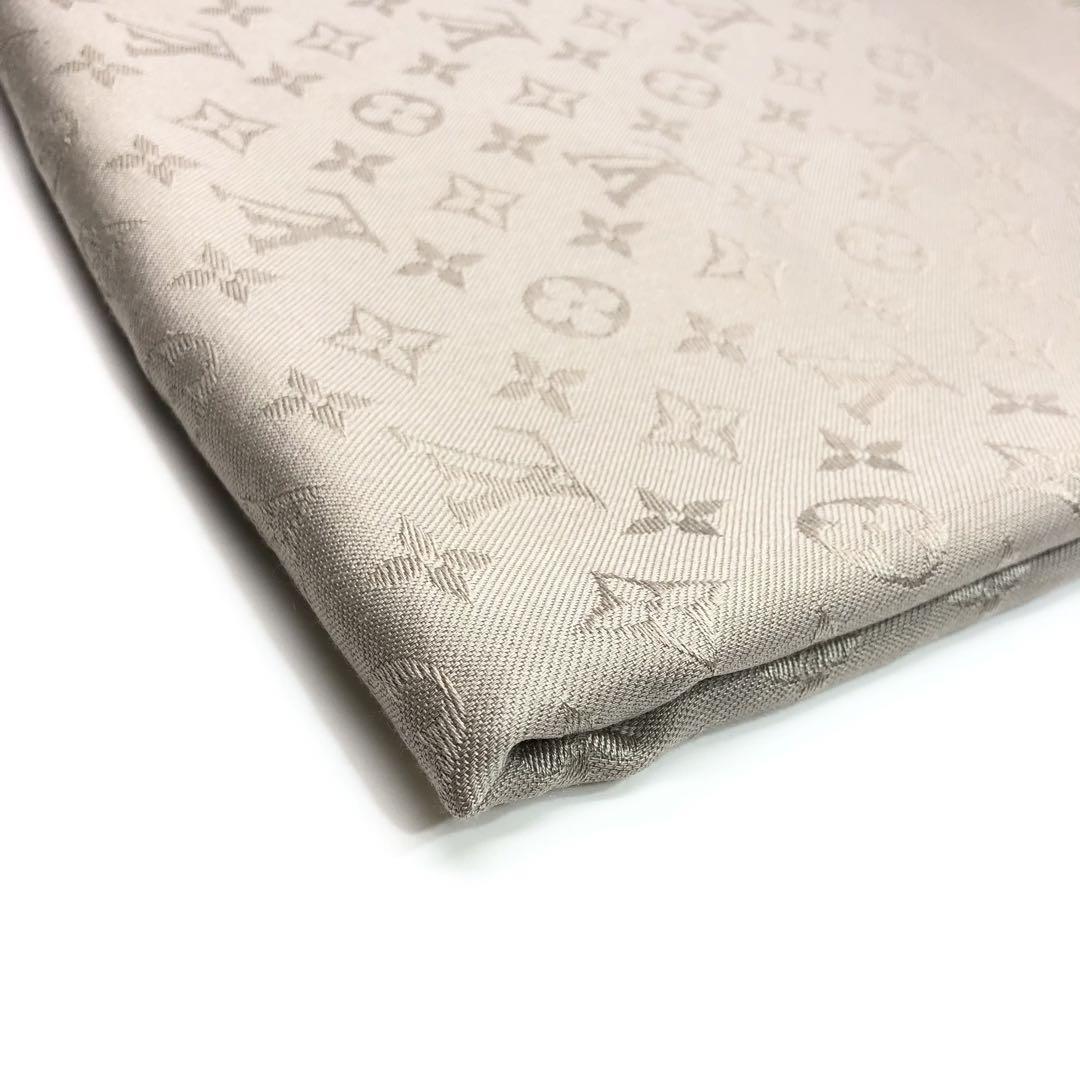 極美品✨箱付 ルイヴィトン ショール・モノグラム グレージュ