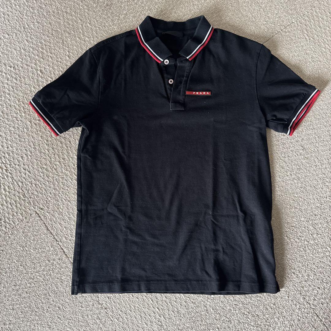 PRADA ブラック ポロシャツ L