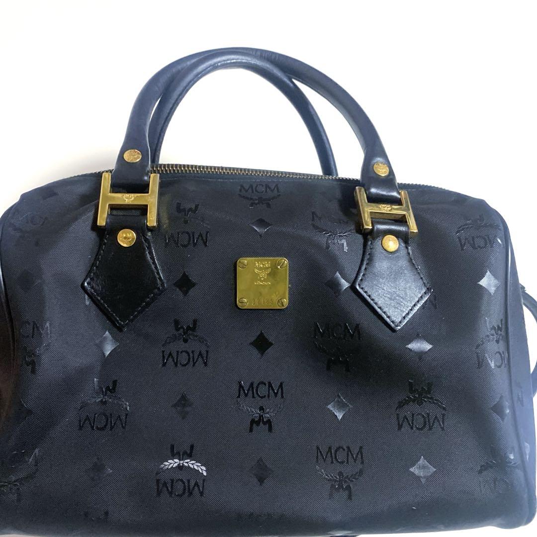 MCM ブラック ミニボストンバッグ バッグ