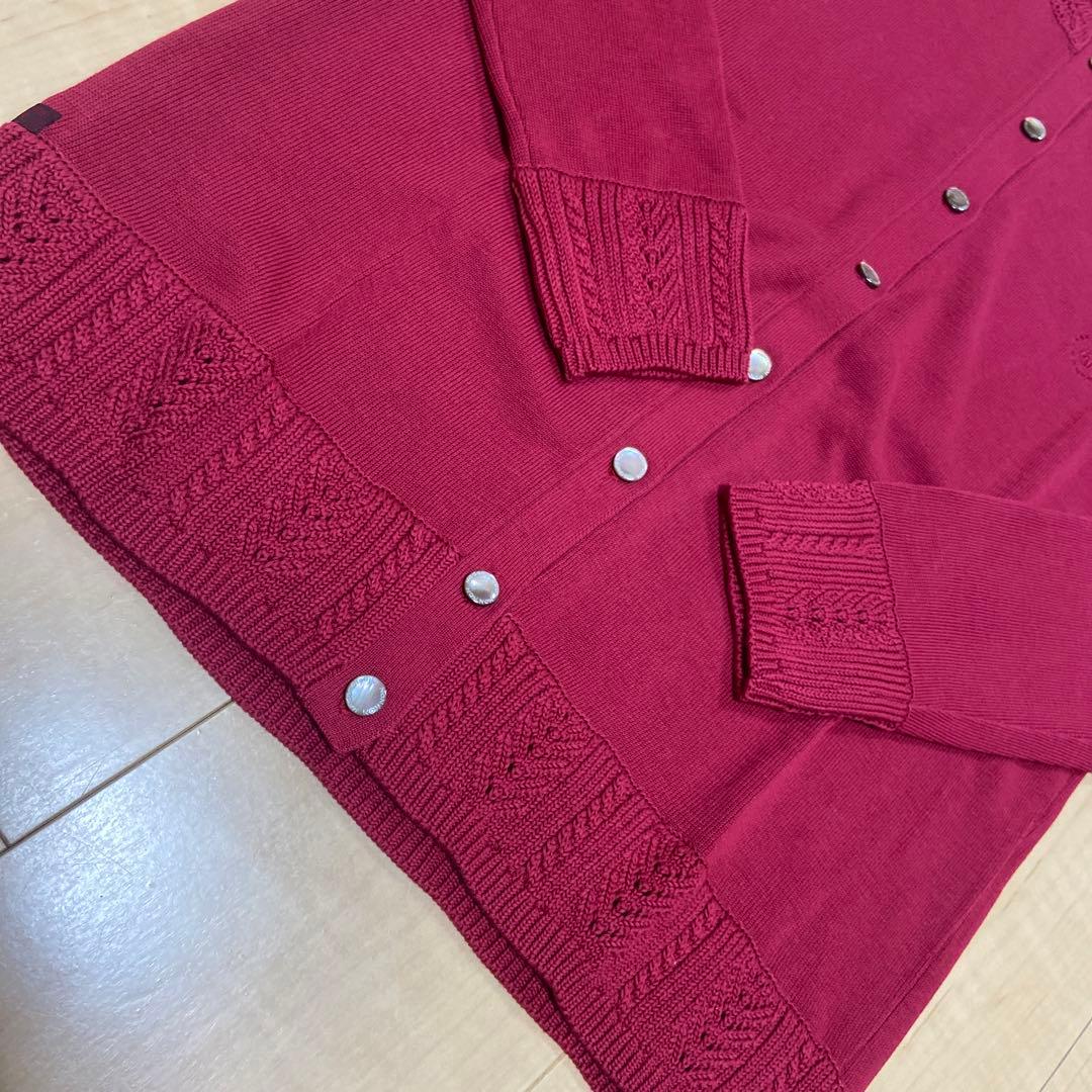 使用わずか マドモアゼルノンノンパパス カーディガン Ｌ 綿L Mademoiselle NONNON