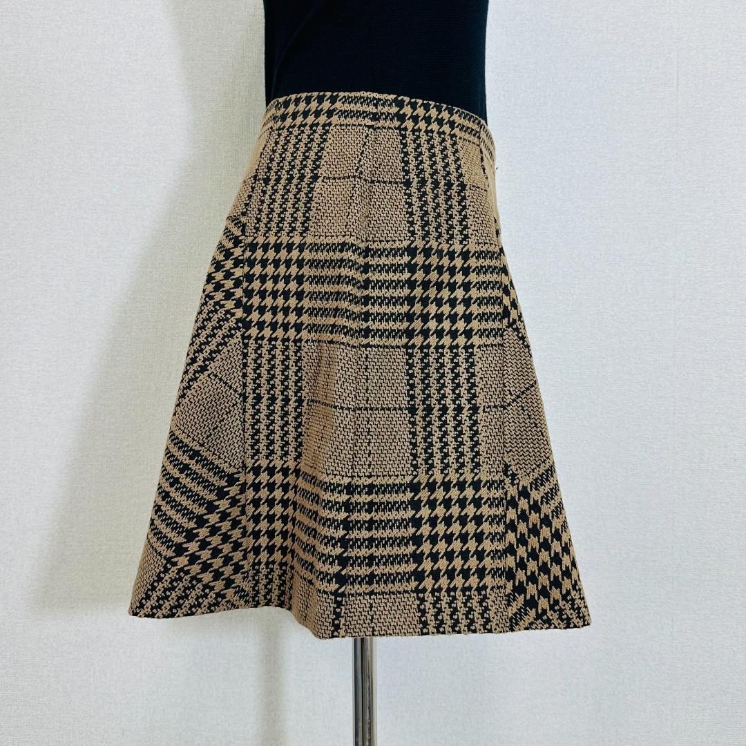 【極美品】ビーミングライフストア ミニ丈フレアスカート チェック柄 Mブラウン系 mdprevattcaulkingandwaterproofing.com