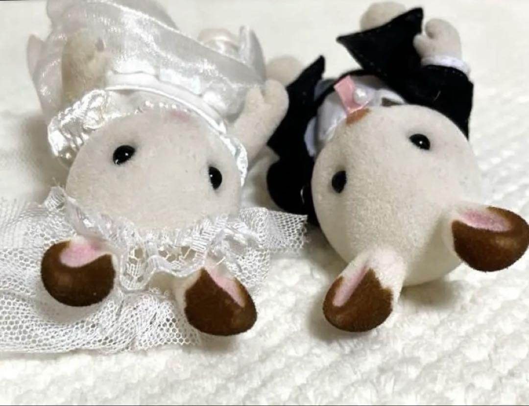 ウェディングセレブレーション　ウサギ夫妻　ボーダーコリー⭐️シルバニアファミリー