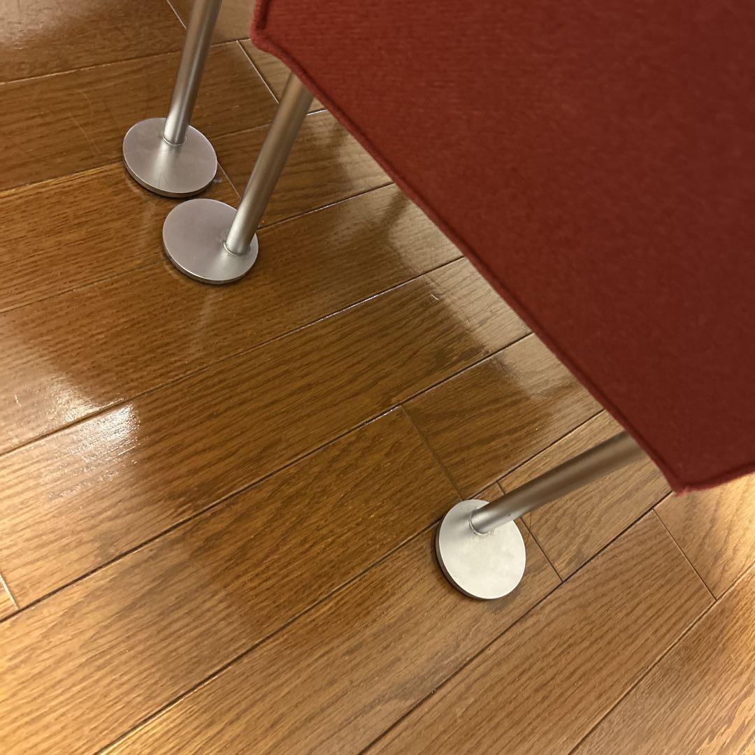 UCHIDA 内田洋行　SQスツール　2脚セット　レッド　キューブ　モダン