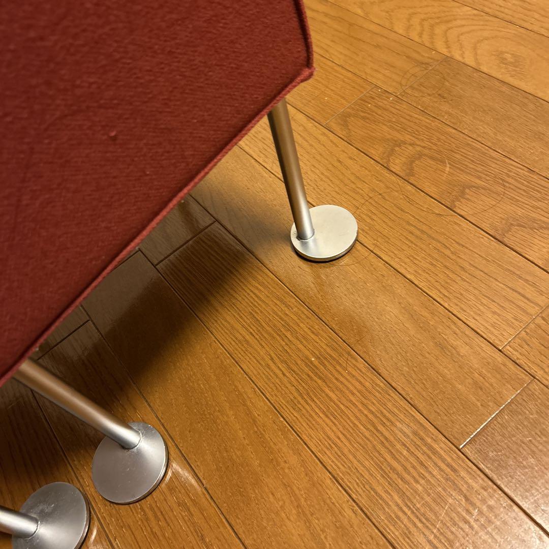 UCHIDA 内田洋行　SQスツール　2脚セット　レッド　キューブ　モダン