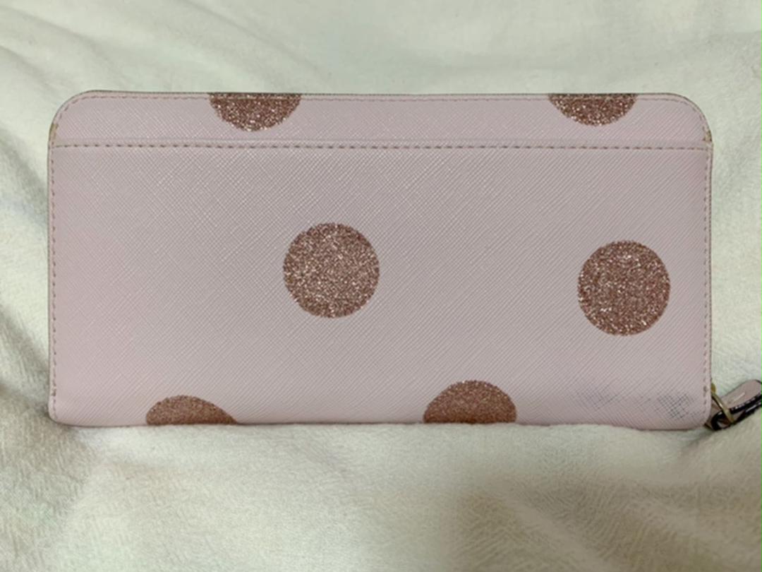 katespade ケイトスペード 長財布 ピンク ドット柄