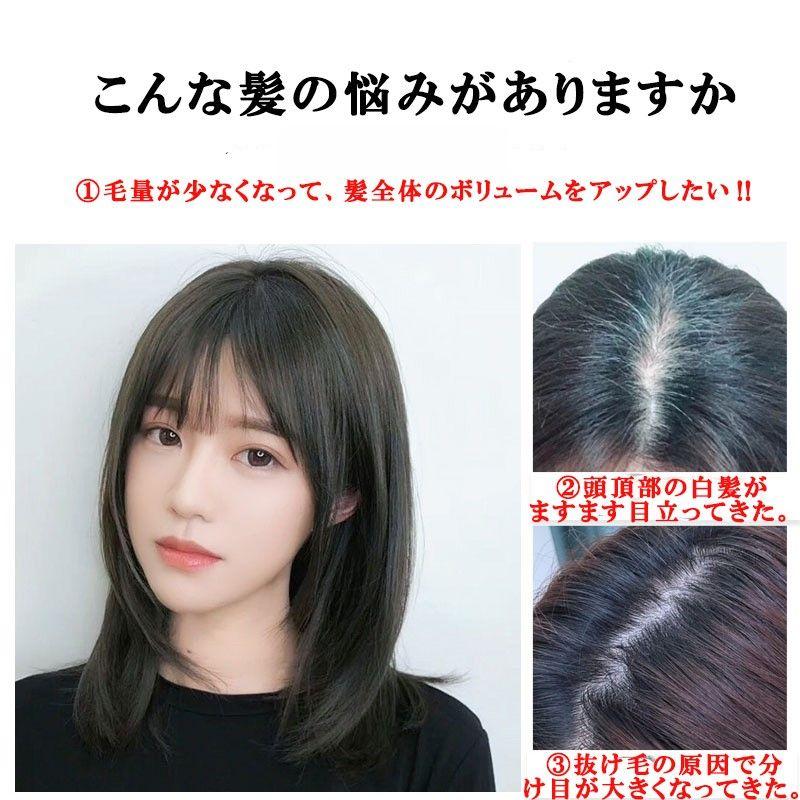 【現金特価】 人毛100％ ヘアピース 総手植え 分け目自由 超軽量 蒸れにくい ウィッグ・エクステ