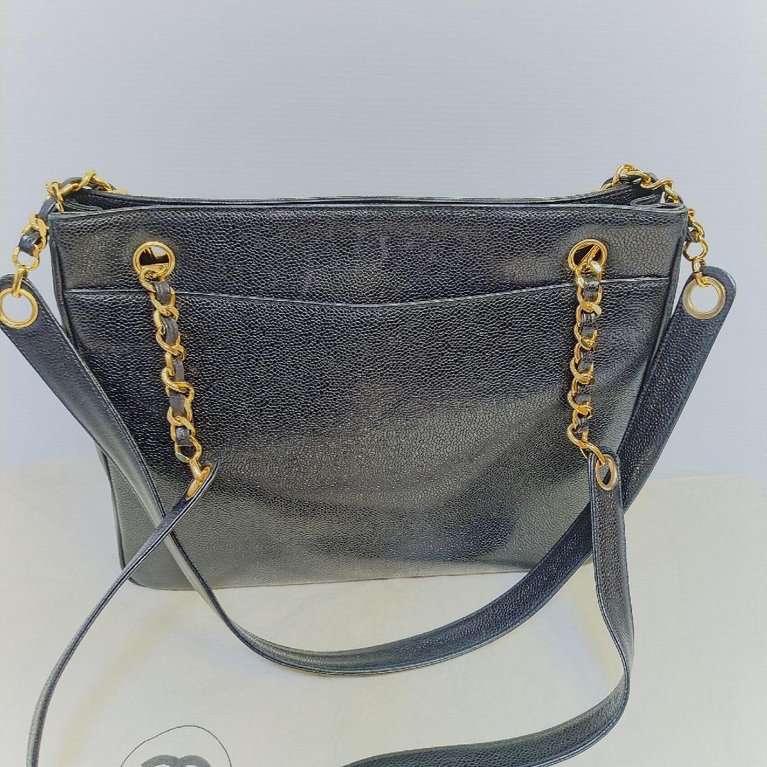 【返品?交換対象商品】 CHANELヴィンテージ トート バック ギャランティカード布袋付40 バッグ