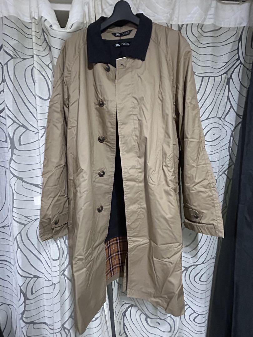 特価 新品 ザラ ZARA ステンカラーコート L ベージュ/ネイビー