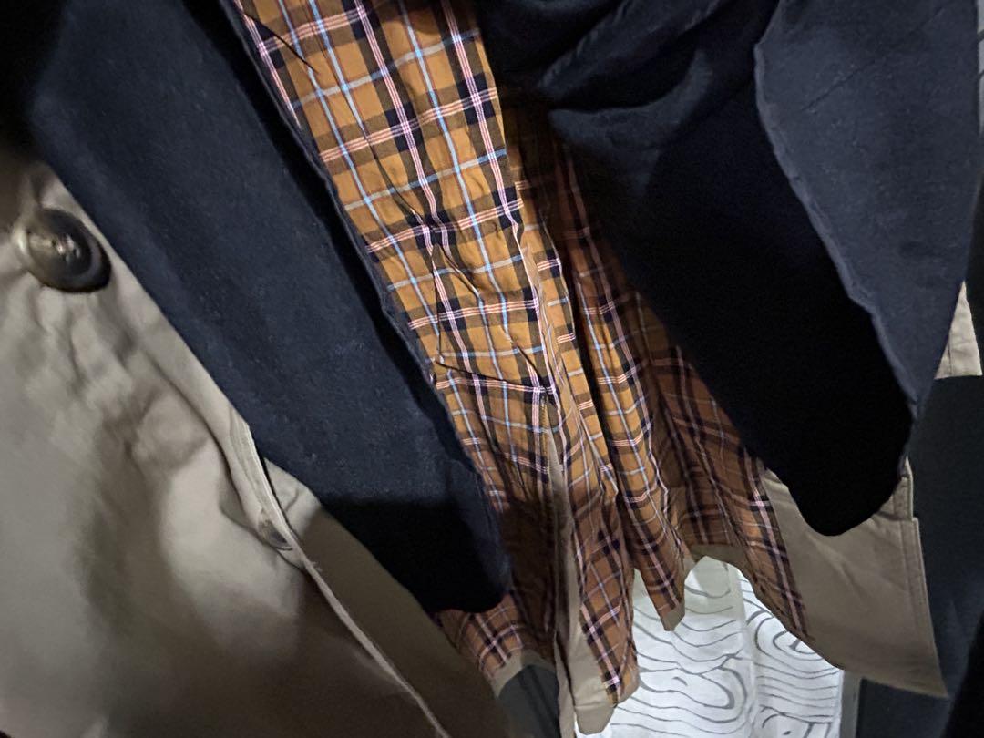 特価 新品 ザラ ZARA ステンカラーコート L ベージュ/ネイビー
