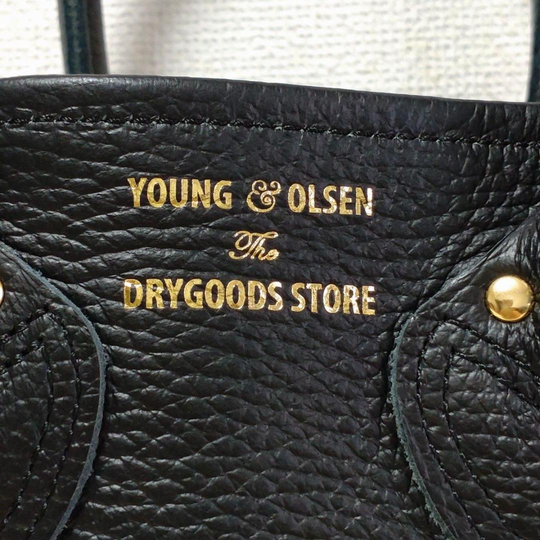 YOUNG & OLSEN エンボスレザートートバッグ 黒