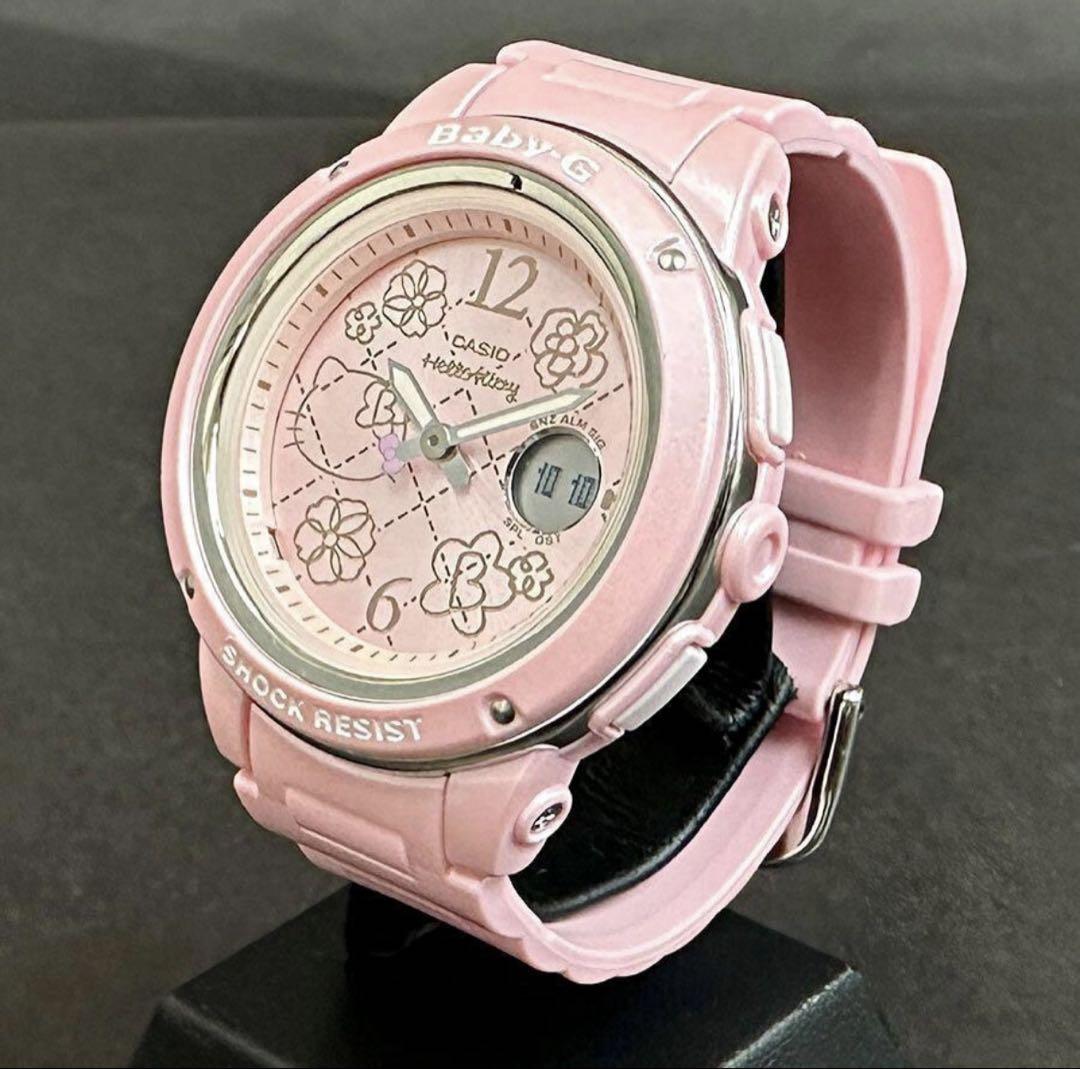 未使用級極美品レアCASIO Baby-G ハローキティ 腕時計 ピンク コラボ