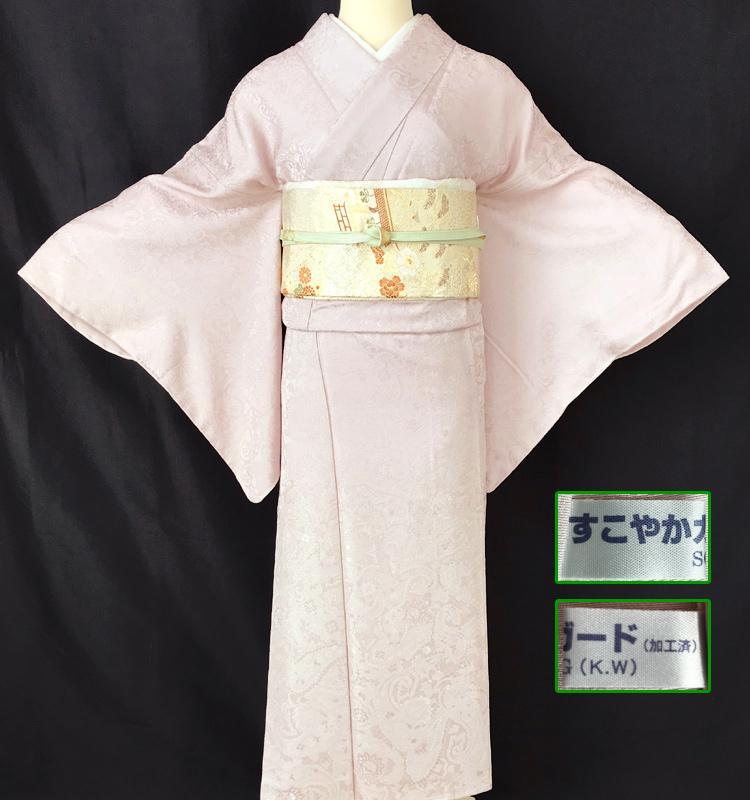 最安値得価 111mh20極上の逸品 付下げ色無地 ピンク 紋意匠 銀糸 未使用品 0eYpK-m13776593305 最安値2022