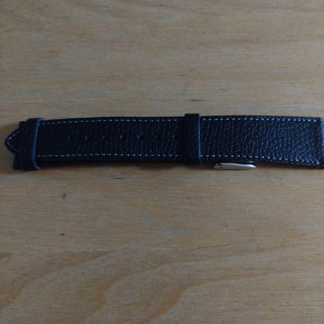 ブラックレザー 時計ベルト 18mm