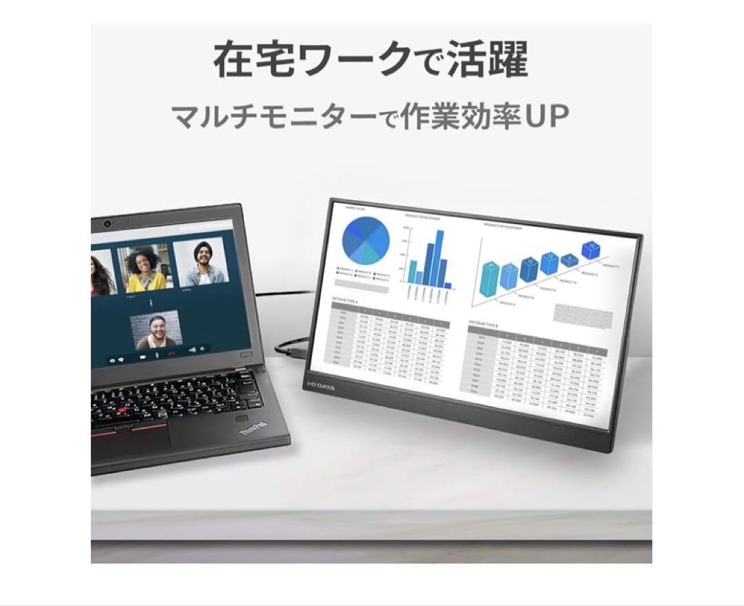 【I-O DATA】モバイルモニター15.6インチEX-LDC161DBM 美品
