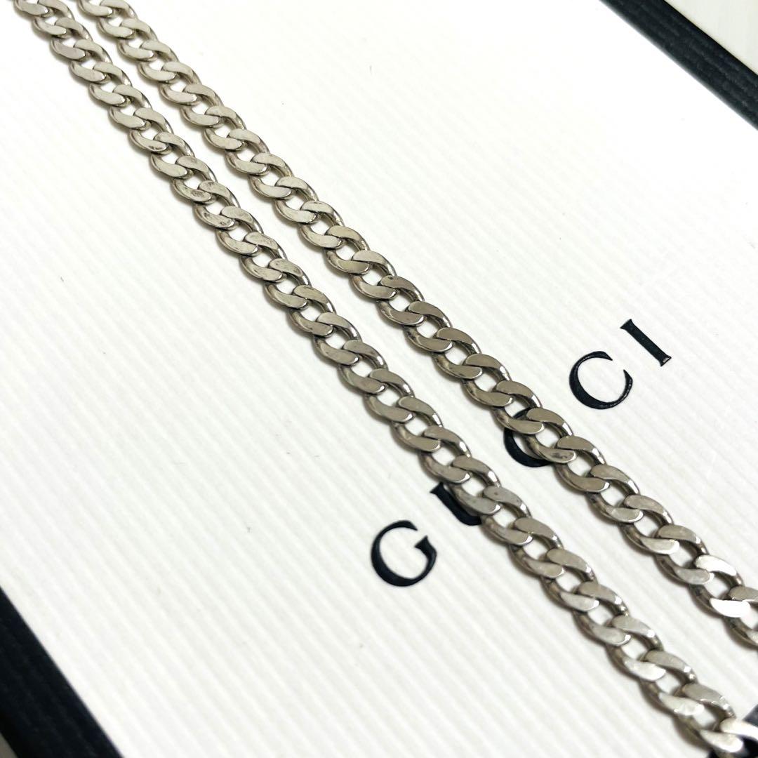 極美品☆GUCCI グッチ バングル スクエア カットアウト シルバー 925 GUCCI グッチ SILVER 925 バングル スクエア