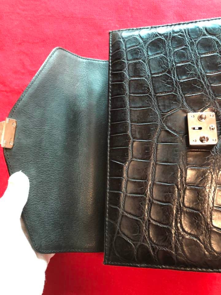 ファッション 七福神様 クロコダイル バッグ セカンドバッグ ワニ革