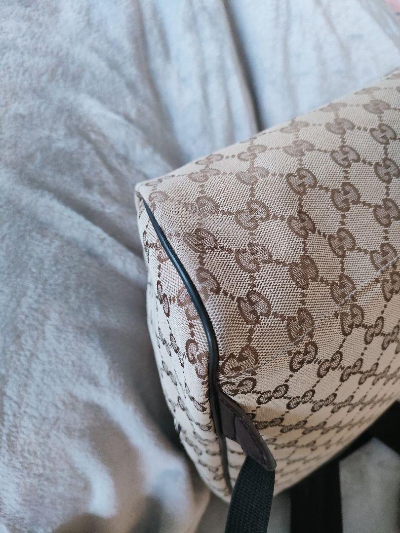 週末限定特価❤極美品❤GUCCI ベージュ キャンバス リュック