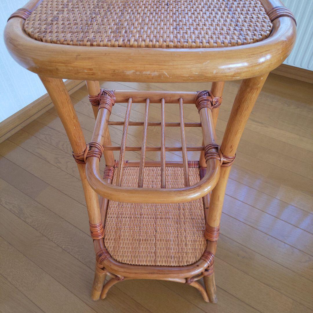 ラタン  収納棚  アンティーク