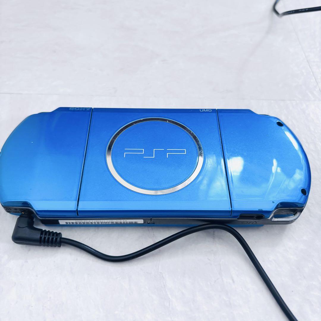 【外観美品✨】SONY PSP-3000 ブルー 本体　メモリーカード8GB