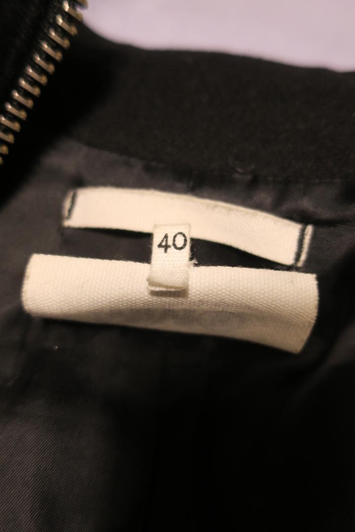 MM6 Maison Margiela ダブルジップ ロングコート 黒