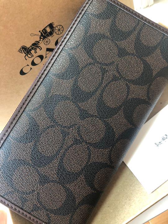 好評超激得 COACH メンズ ブラウン シグネチャー 長財布 新品未使用 RD8a5-m13793293141 得価超特価