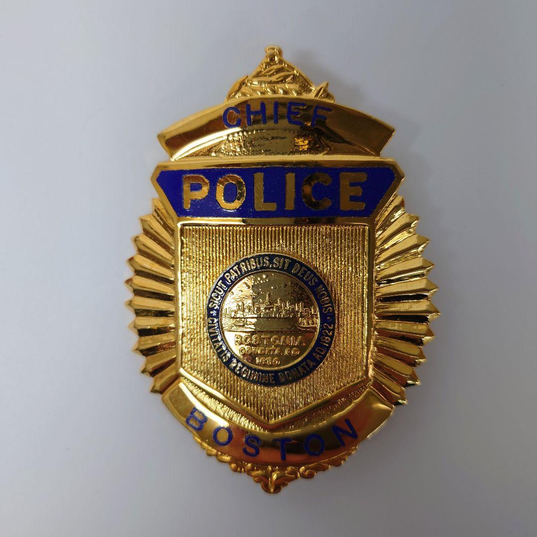 153.アメリカ　ポリスバッジ　ボストン市警察　CHIEF　警視総監