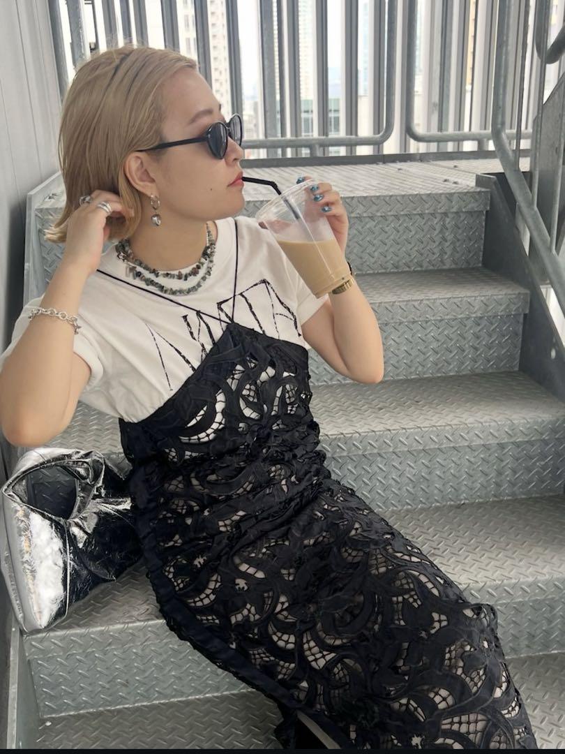 Ameri（アメリ）の「MEDI 2WAY CUT WORK LACE LONG TOP（その他