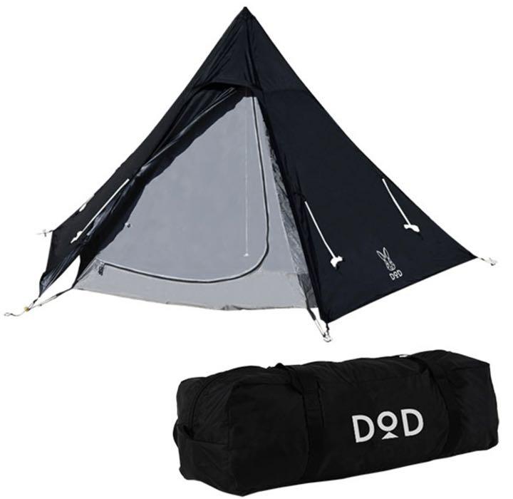 らくらくメ⊩ 新品未使用 S ブラック T3-44-BK LqI2N-m13799771837 DOD ワンポールテント 3人用 スチール
