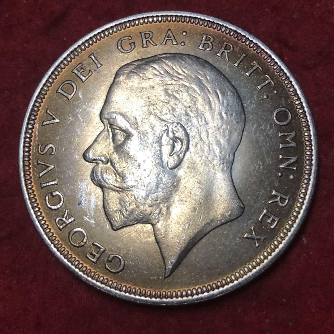 Z904 1933年　ジョージ5世　ウィンザー朝の初代君主　イギリス 大型銀貨