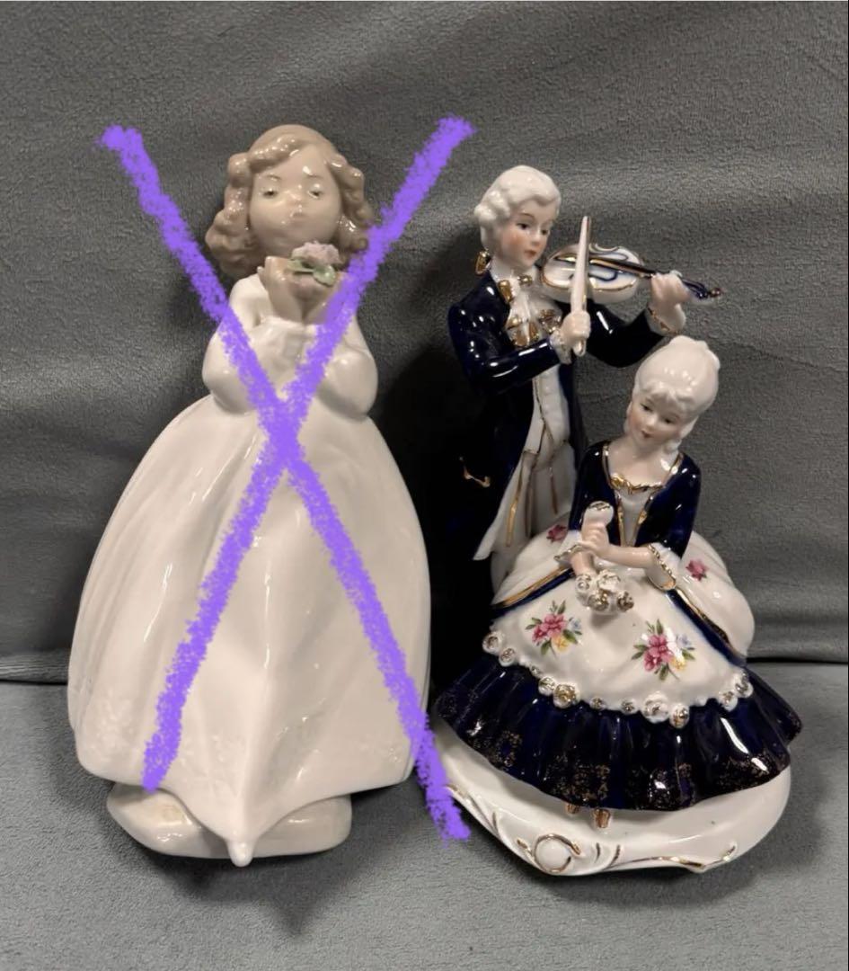 NAO ナオ 正規品 愛らしい女の子 大好きなお花 / 陶器人形のオルゴール