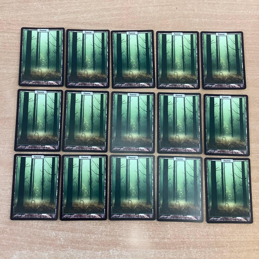 MTG アンヒンジド 森 Forest 15枚セット 英語やや傷や汚れあり