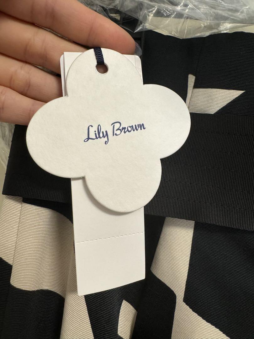 【新品未使用】アブストラクト柄ワイドパンツ / LILY BROWN