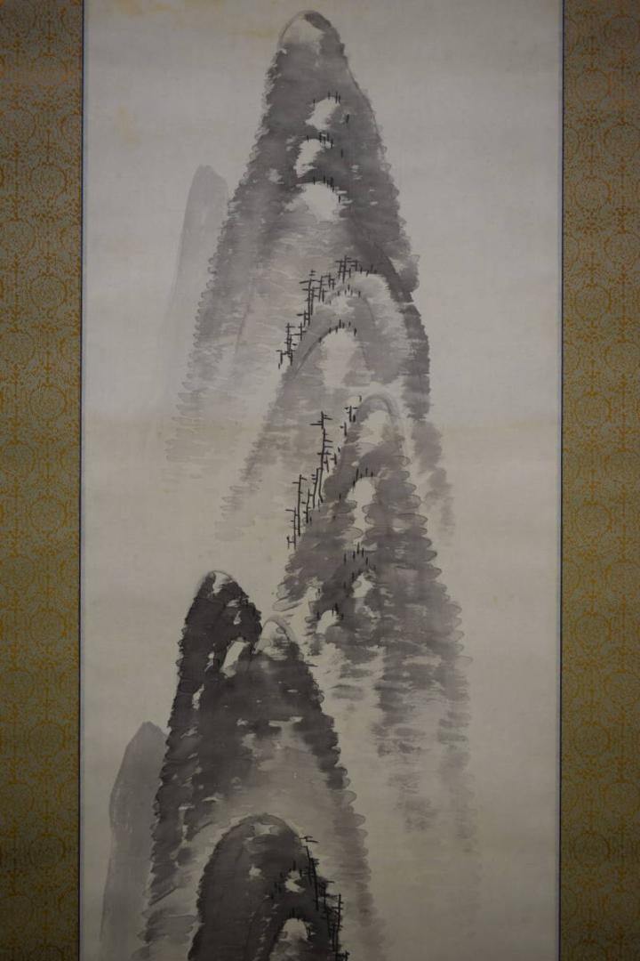 真作/吉祥/山水図/布袋屋掛軸HF-277 真作/吉祥/山水図/布袋屋掛軸HF-277