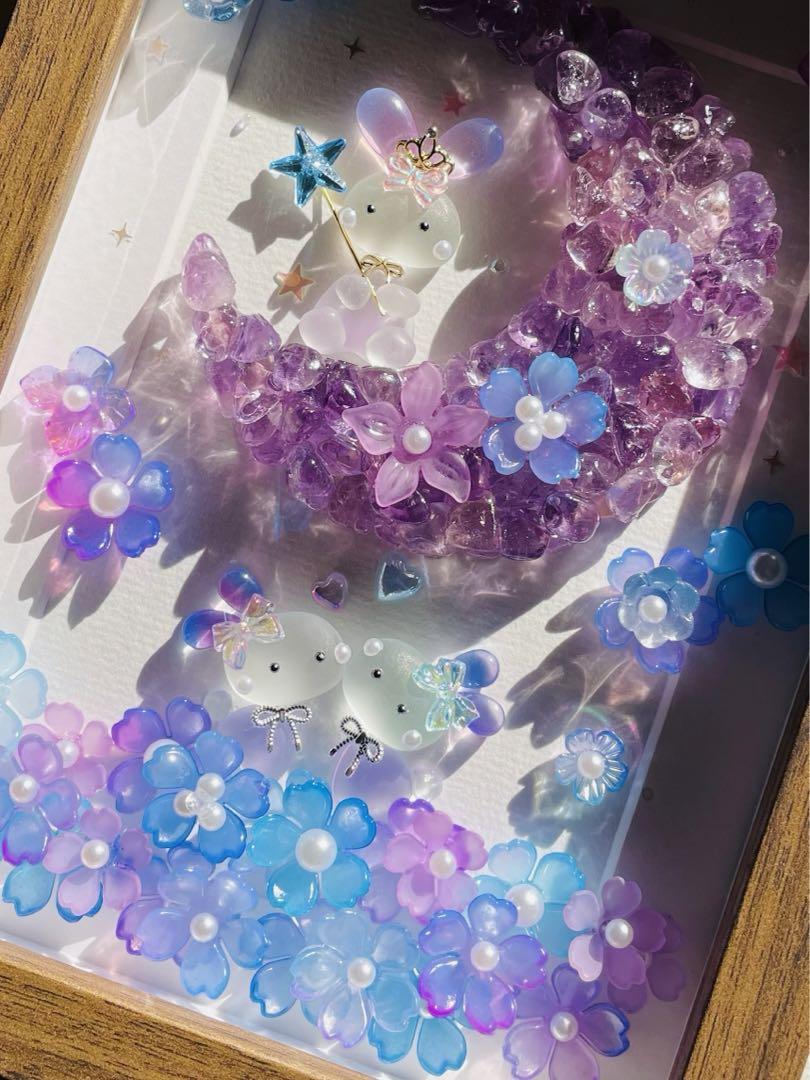 ＊アメトリンムーン＊シーグラスアート