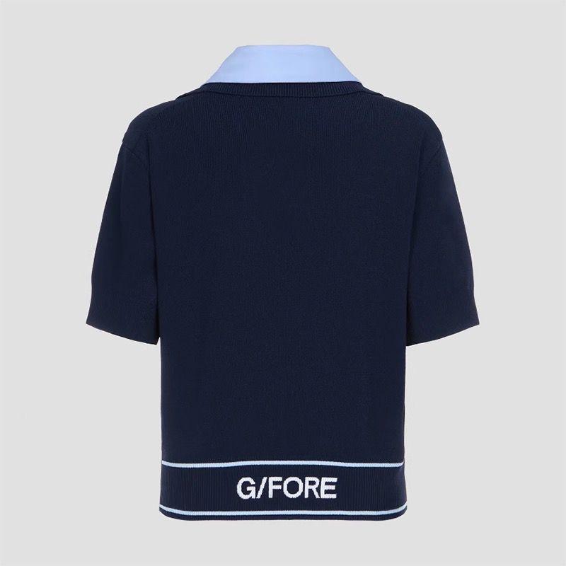 ジーフォアG/FORE レディース 半袖 ニットポロシャツ