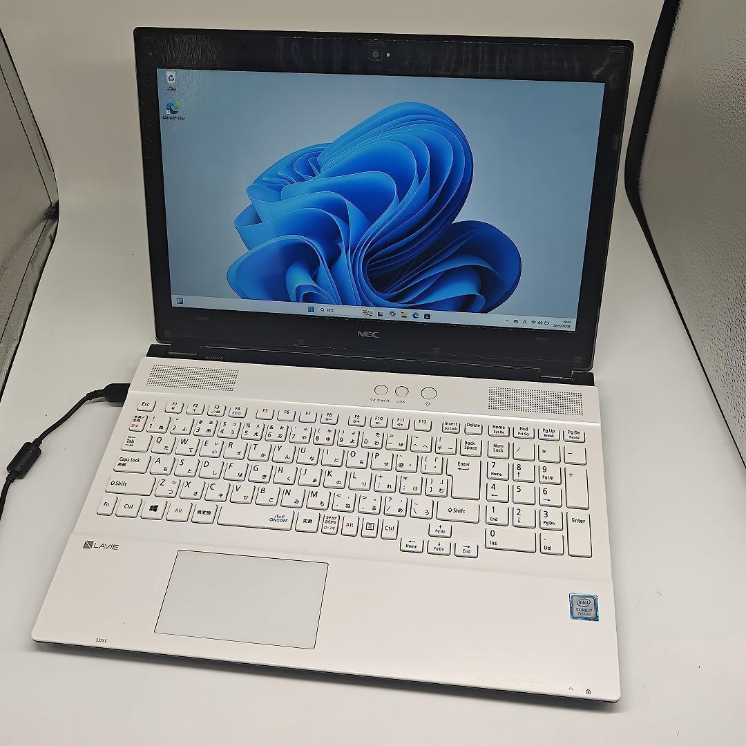 【NEC】LS700 高性能i7 SSD256GB 16GB ホワイトノートPC NEC LS700 Core i7 8GB SSD+HDD Office付き