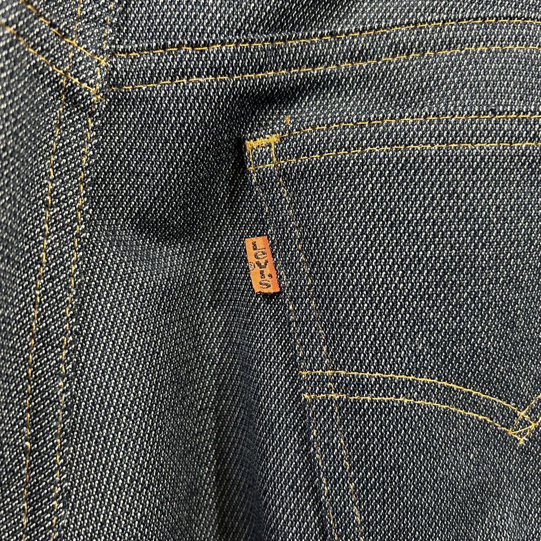 vintage1985年タロンジップスタプレ紺32/31